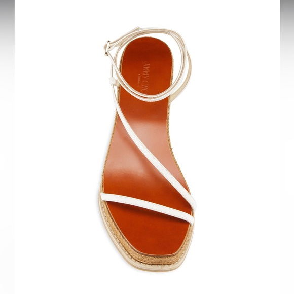 SALE🤍JIMMY CHOO latte drive 60 espadrilles heeled sandals 💞 - Picture 6 of 14